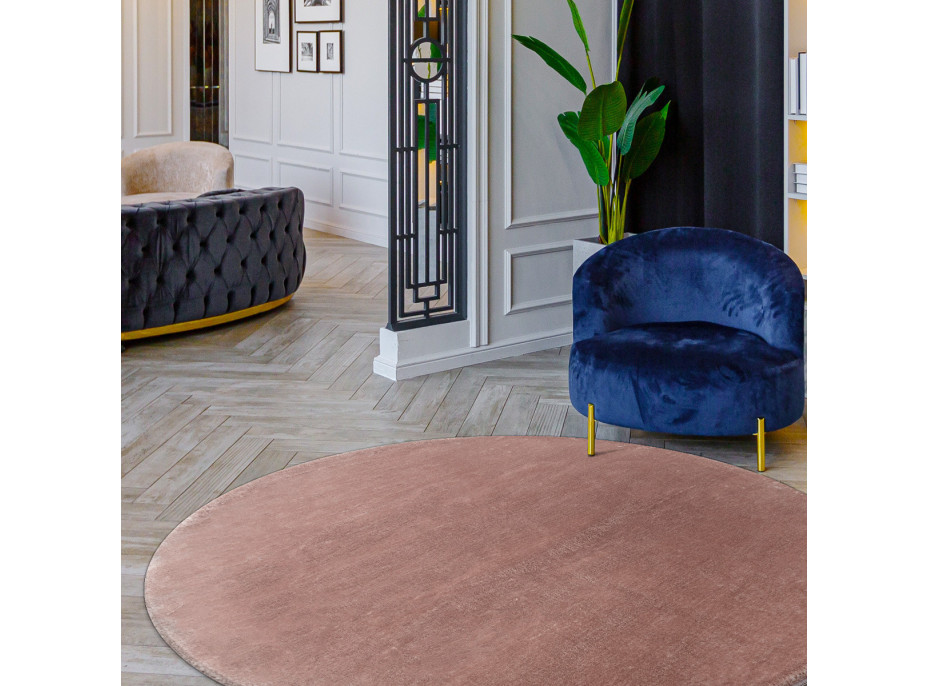 Kusový koberec Visco Rabbit Pink 8 kruh