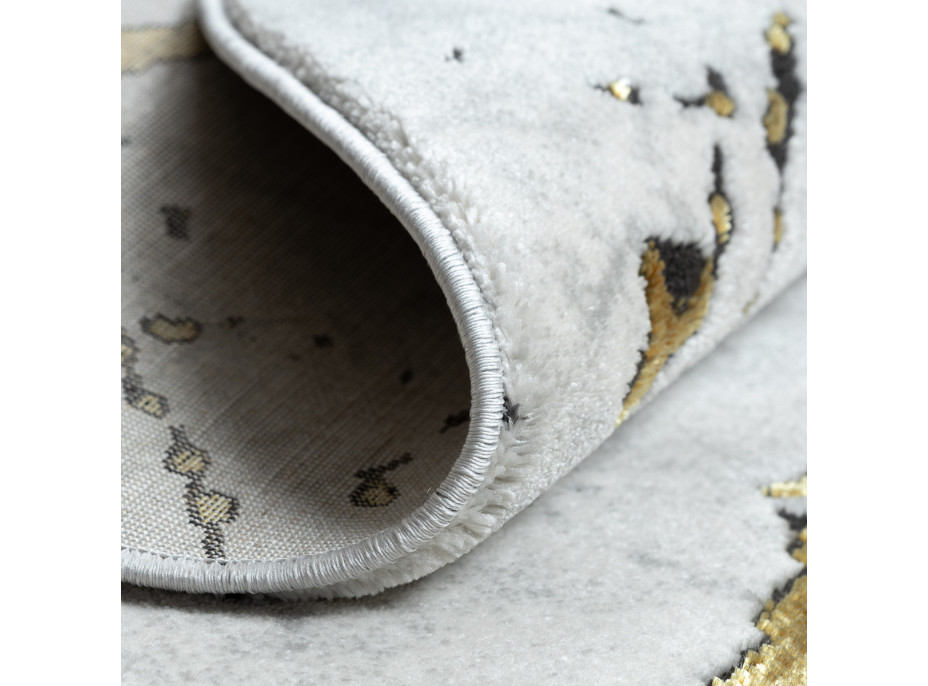 Kusový koberec Allure 1963 white/gold kruh