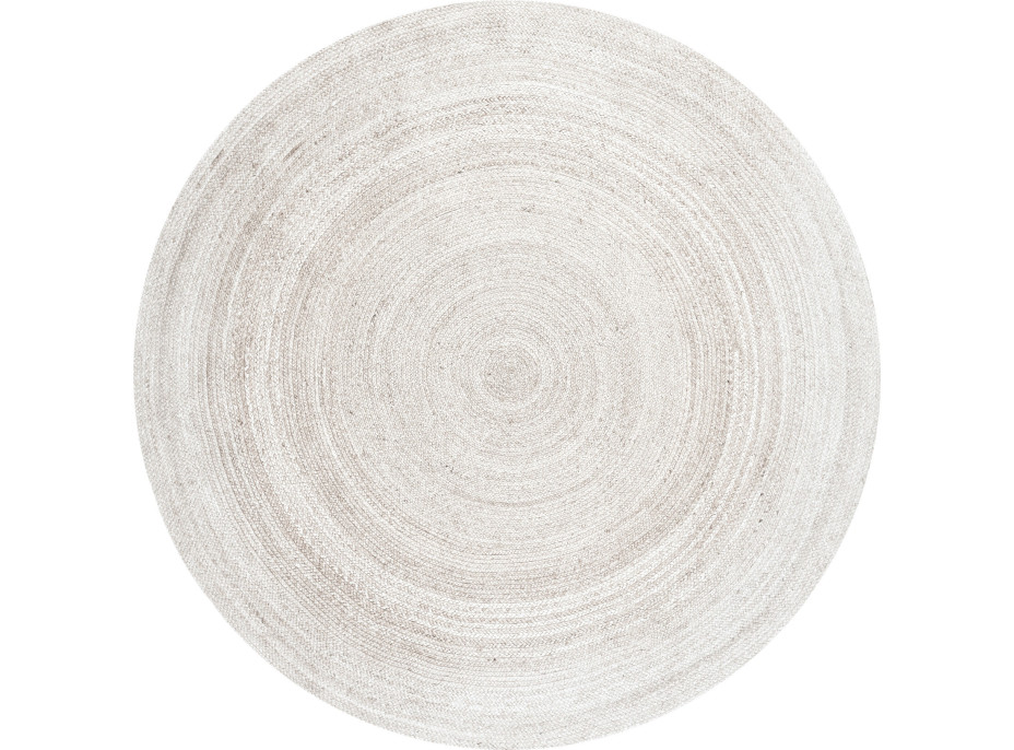 Kusový koberec Jute Braided 106321 White kruh