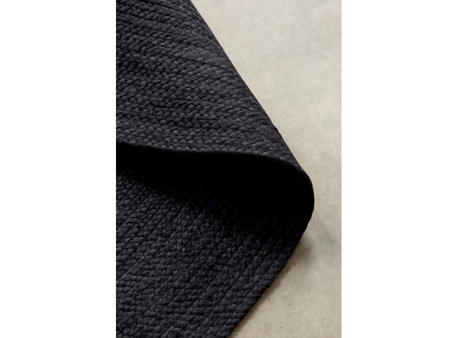 Kusový koberec Jute Braided 106322 Black kruh