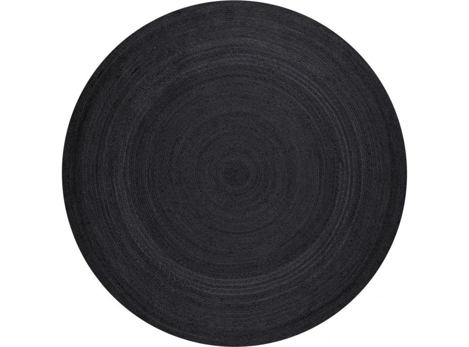 Kusový koberec Jute Braided 106322 Black kruh