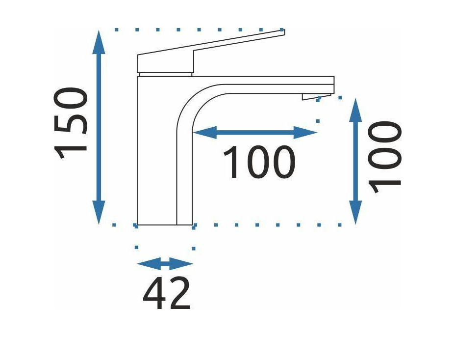Umývadlová batéria REA MARCO - gun grey - nízka