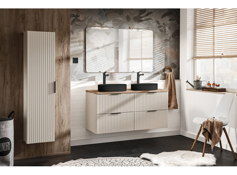 Kúpeľňová závesná skrinka s doskou ADÉLA 80 cm - kašmírová