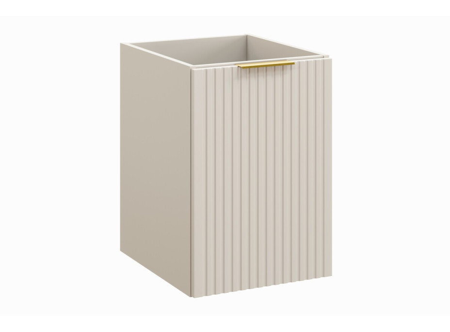 Kúpeľňová závesná skrinka ADÉLA - nízka spodná s košom na bielizeň - kašmírová