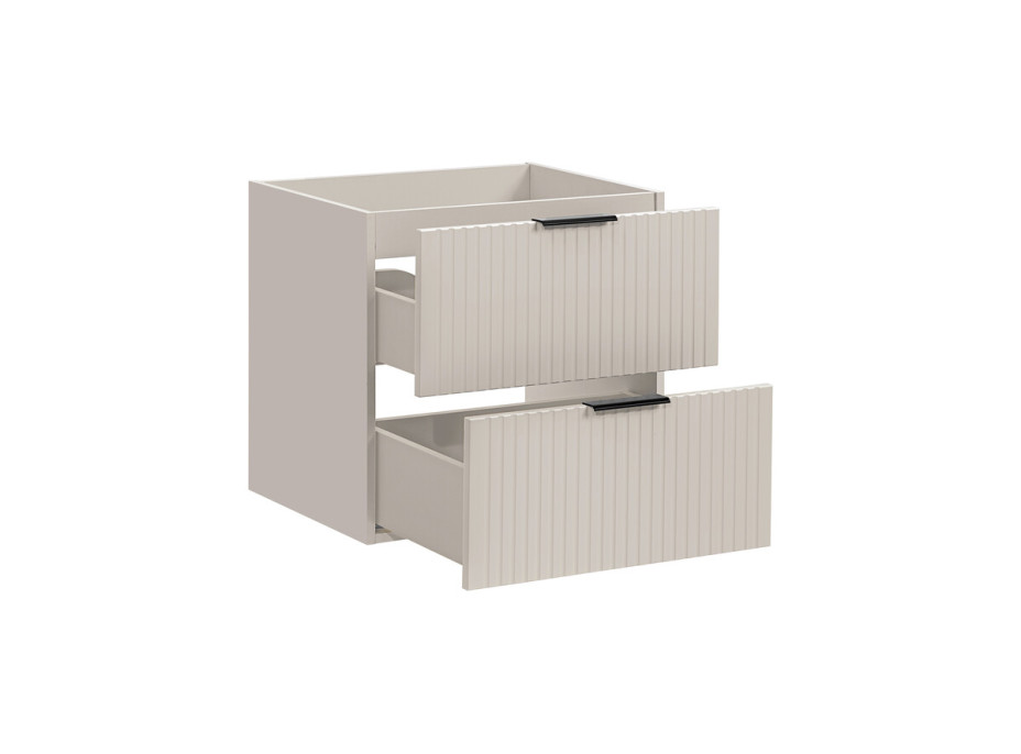 Kúpeľňová závesná skrinka s doskou ADÉLA 60 cm - kašmírová/dub wotan