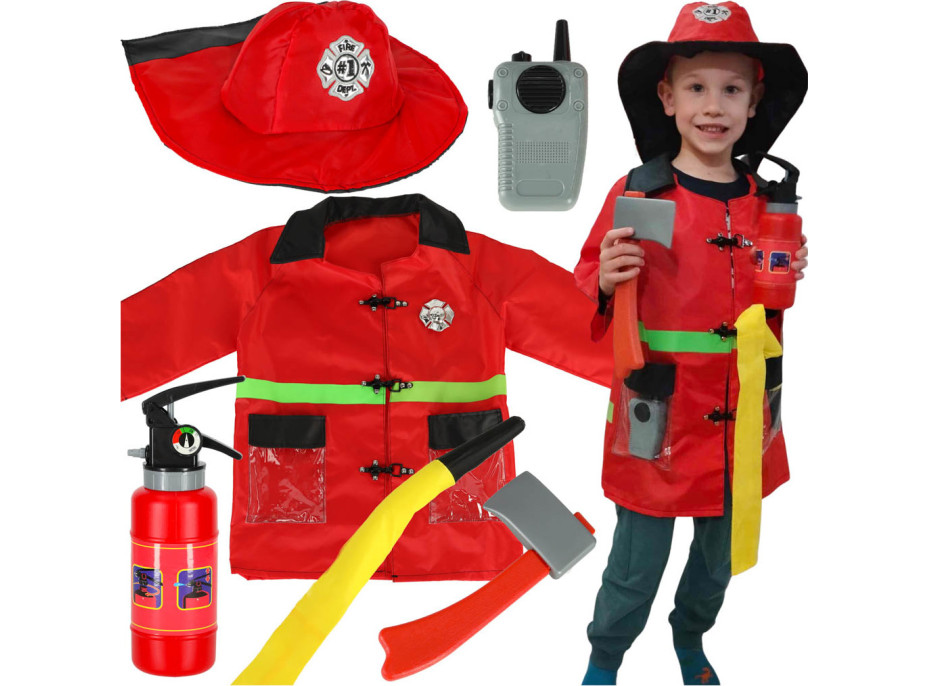 Karnevalový kostým - Hasičov s vysielačkou 3-8 rokov