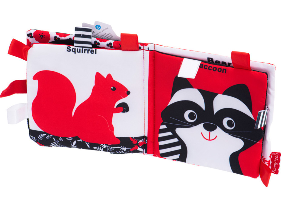 Kontrastná látková knižka pre bábätká - Les