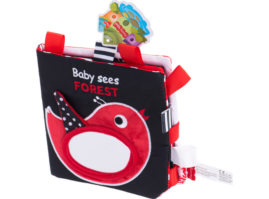 Kontrastná látková knižka pre bábätká - Les