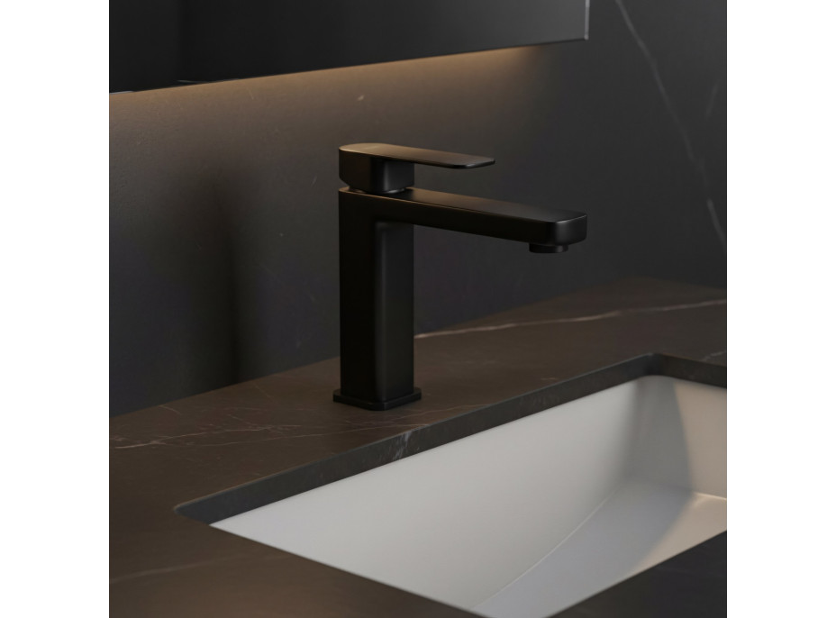 Umývadlová batéria REA ARLO - čierna - nízka