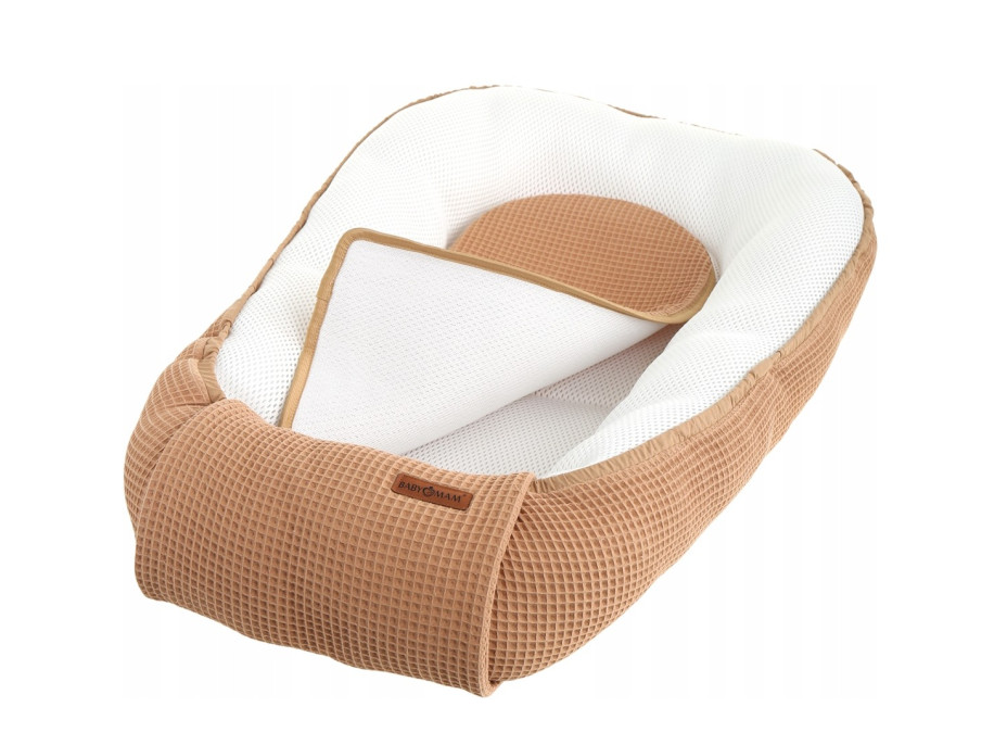 Hniezdočko (kokon) pre bábätko - BABYMAM AIR 3D SAFE SLEEP SET - cappuccino