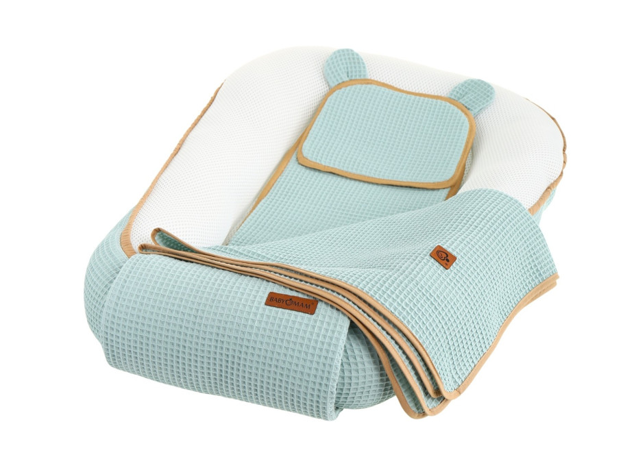 Hniezdočko (kokon) pre bábätko - BABYMAM AIR 3D SAFE SLEEP SET - šalviové