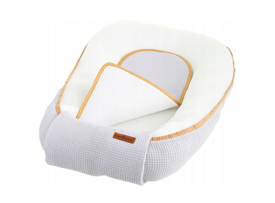 Hniezdočko (kokon) pre bábätko - BABYMAM AIR 3D SAFE SLEEP SET - šedé
