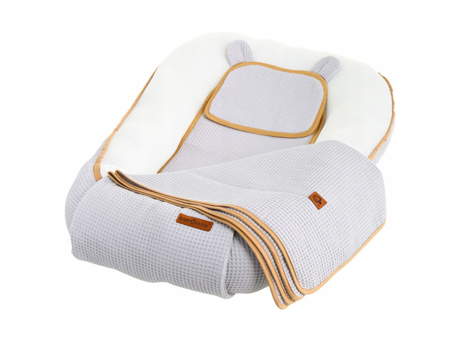 Hniezdočko (kokon) pre bábätko - BABYMAM AIR 3D SAFE SLEEP SET - šedé