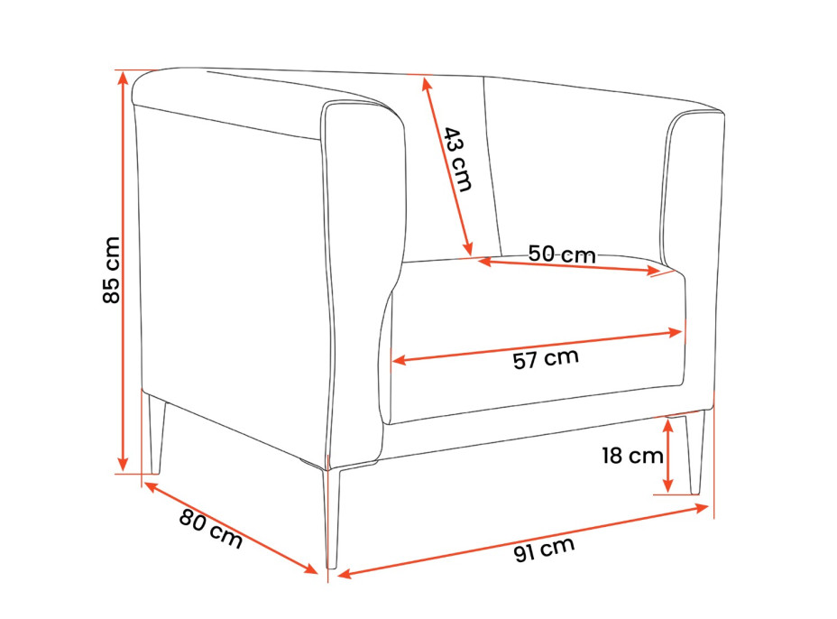 Kreslo PESCARA (viac variant)