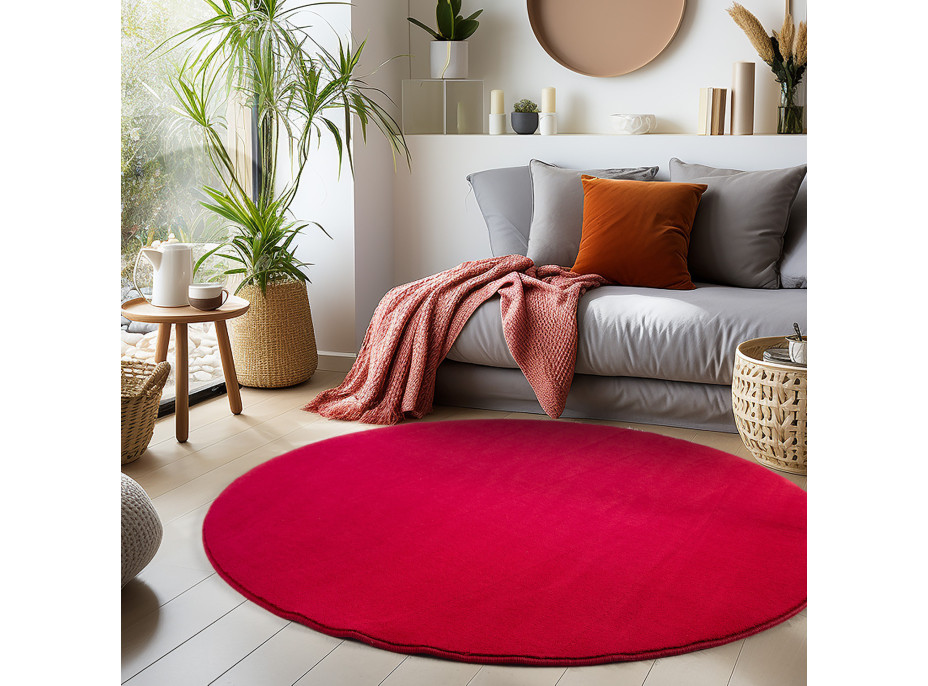 Kusový koberec Sky 5400 Red kruh