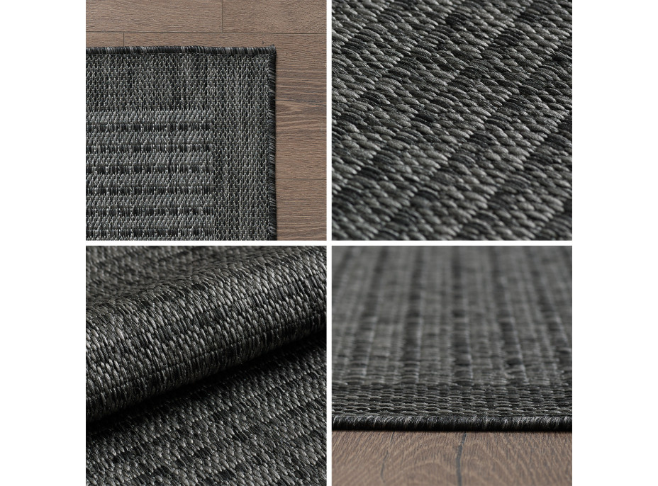 Kusový koberec Giza 1410 Black kruh