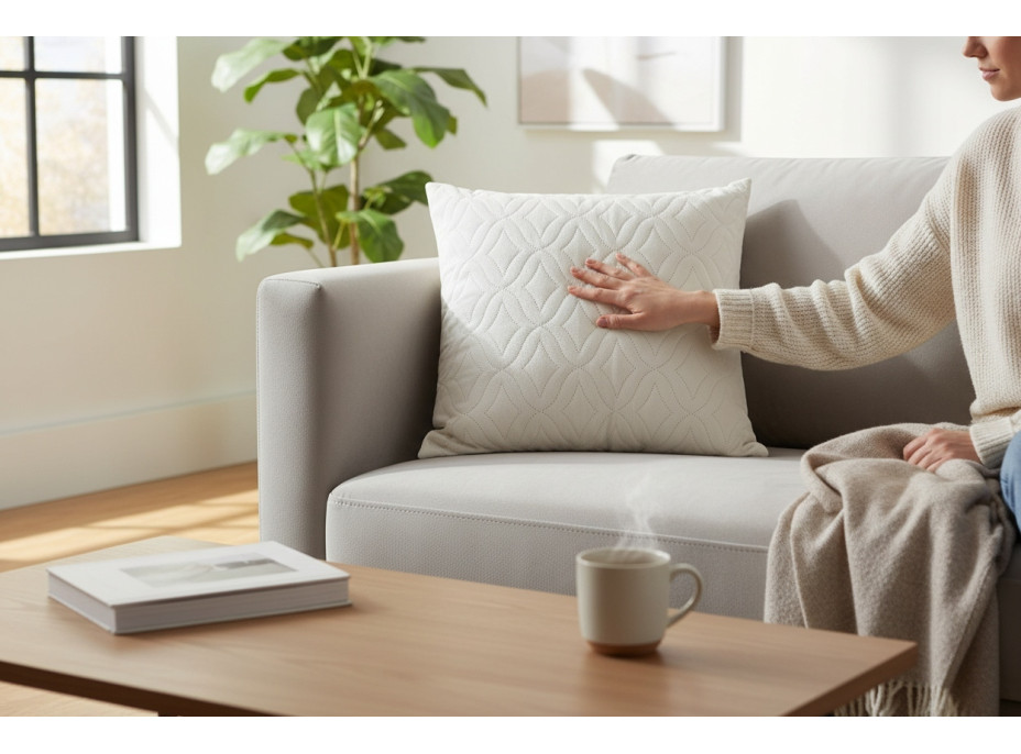 Obliečka na vankúš VISTA Velvet - 45x45 cm - krémová