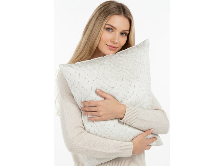 Obliečka na vankúš VISTA Velvet - 45x45 cm - krémová