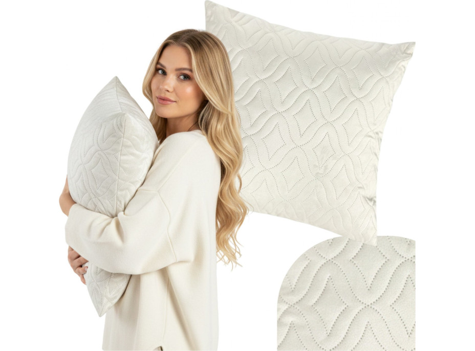 Obliečka na vankúš VISTA Velvet - 45x45 cm - krémová