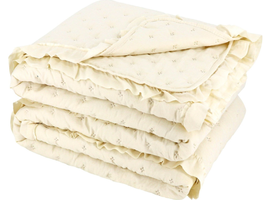 Prikrývka na posteľ RITA 200x220 cm - krémová