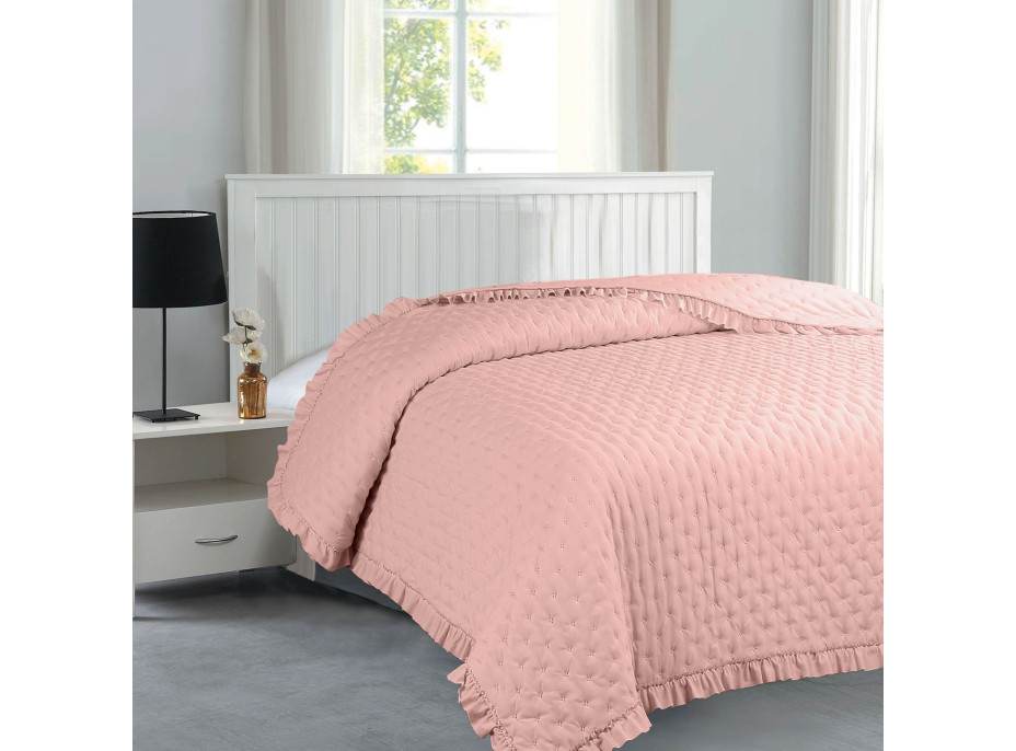 Prikrývka na posteľ RITA 200x220 cm - ružová