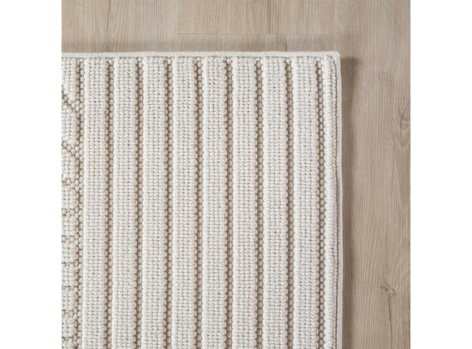 Kusový koberec Helix 2201 cream kruh