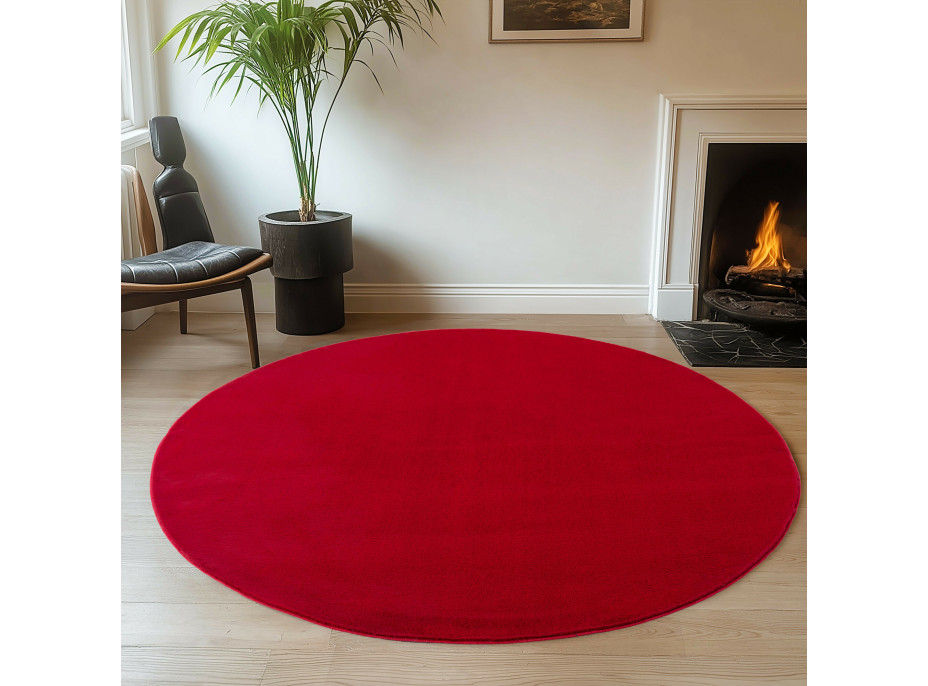 Kusový koberec Joy 1400 red kruh