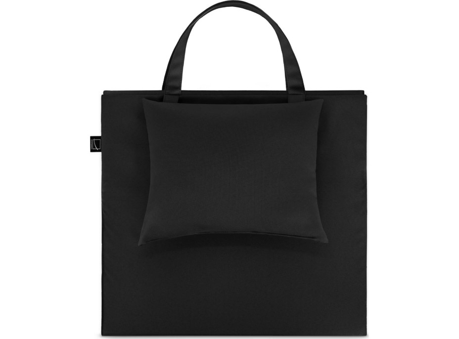 Skladacia podložka SURVIVAL s vankúšom - 180x50 cm - čierna