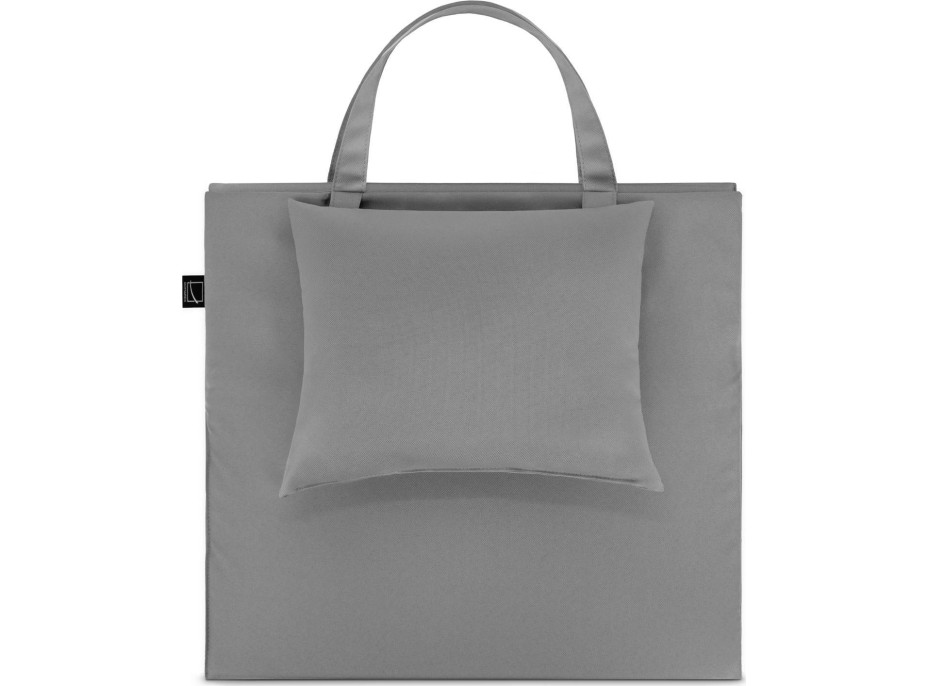 Skladacia podložka SURVIVAL s vankúšom - 180x50 cm - šedá