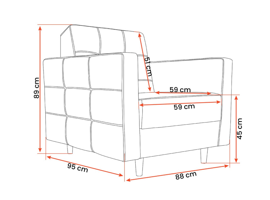 Celočalúnené Kreslo TERST (viac variant)