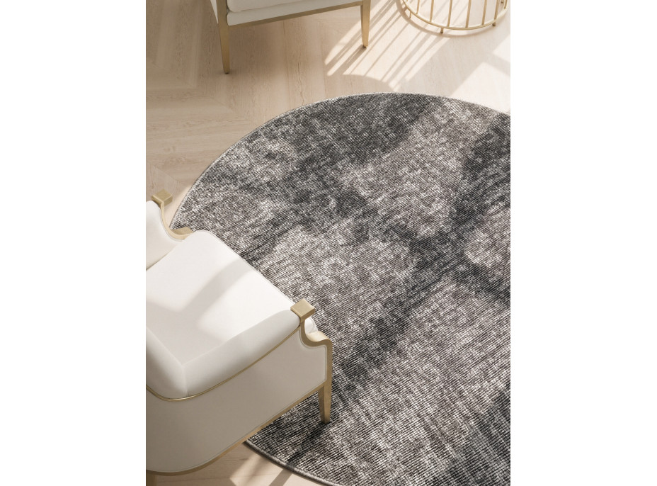 Kusový koberec Brilliance Prisma 106310 Silver Grey z kolekcie Elle kruh