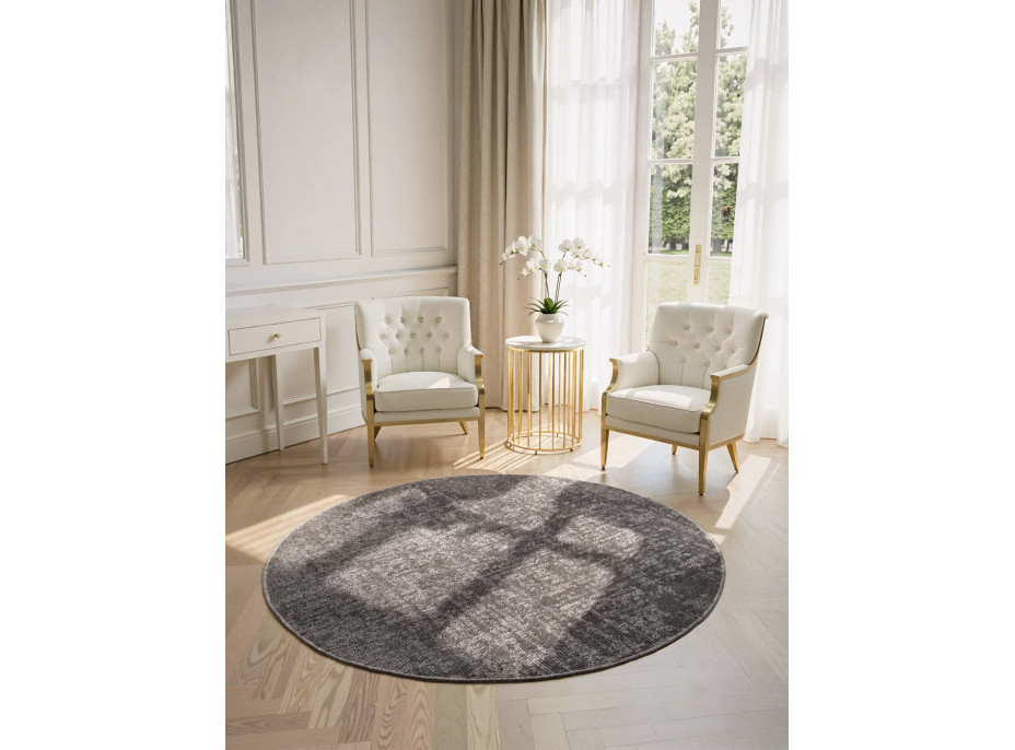 Kusový koberec Brilliance Prisma 106310 Silver Grey z kolekcie Elle kruh