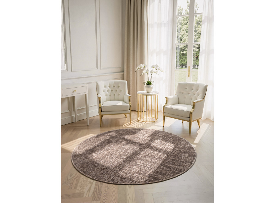 Kusový koberec Brilliance Prisma 106312 Beige z kolekcie Elle kruh