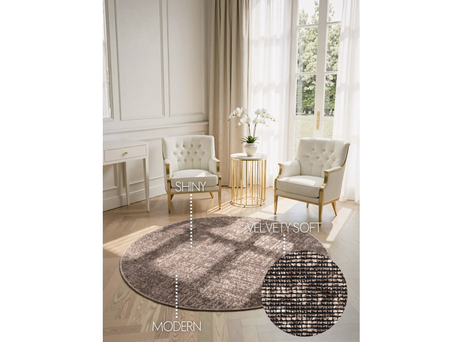 Kusový koberec Brilliance Prisma 106312 Beige z kolekcie Elle kruh