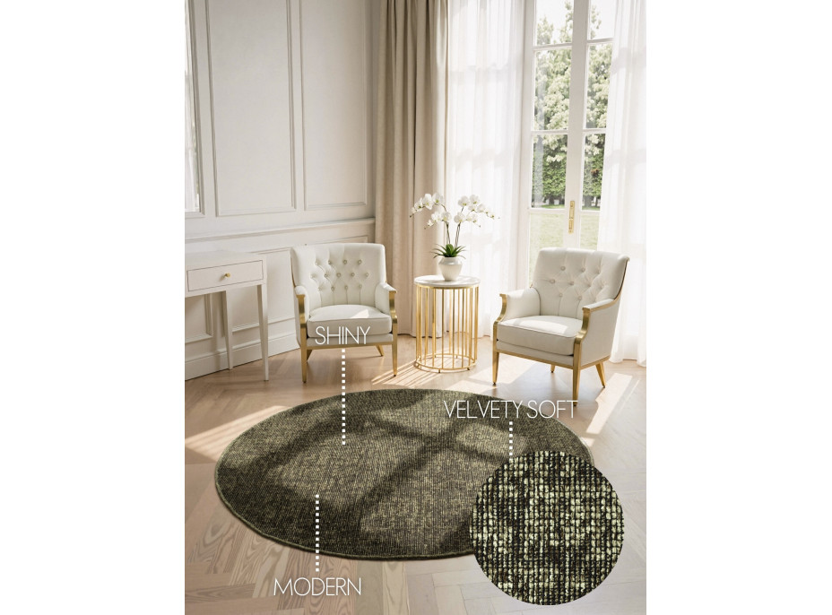 Kusový koberec Brilliance Prisma 106313 Green z kolekcie Elle kruh