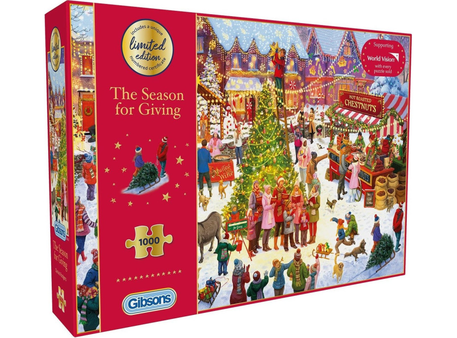 GIBSONS Puzzle Limitovaná vianočná edícia: Čas obdarovania 1000 dielikov