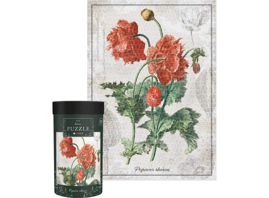 INTERDRUK Puzzle Botanic: Vlčí mak 1000 dielikov