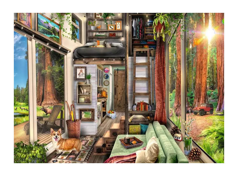 RAVENSBURGER Puzzle Chata v lese 1000 dielikov