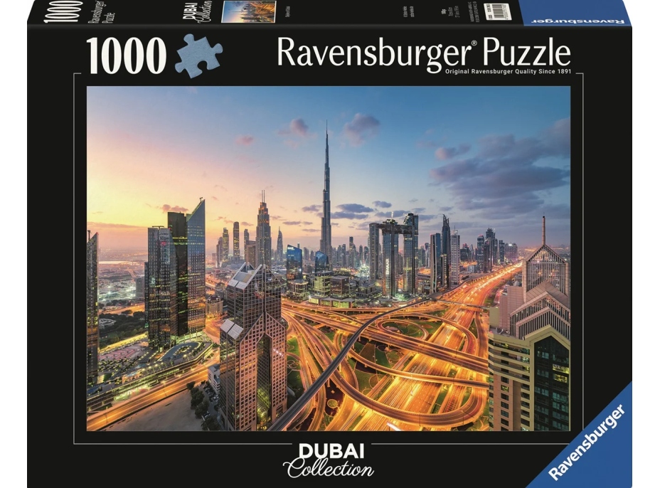 RAVENSBURGER Puzzle Kolekcia Dubaj: Výhľad na mesto snov 1000 dielikov