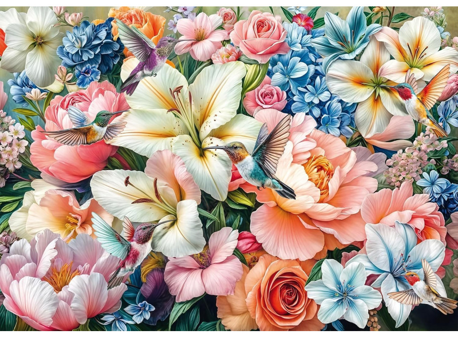 SCHMIDT Puzzle Kvety v pastelových farbách 1000 dielikov