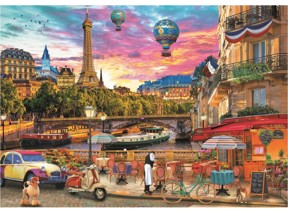 TREFL Puzzle Maľované mestá a Kapybary 4x1000 dielikov