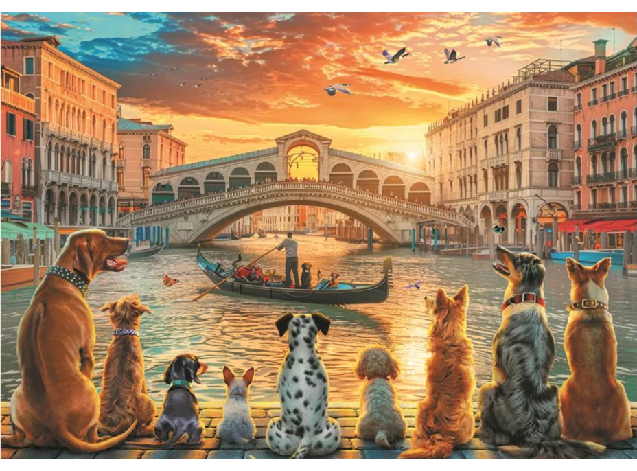 TREFL Puzzle Maľované mestá a Kapybary 4x1000 dielikov