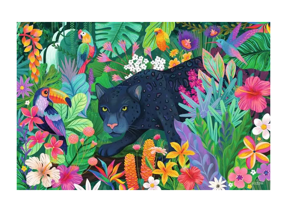 RAVENSBURGER Puzzle Panter v rozkvitnutej džungli 3000 dielikov