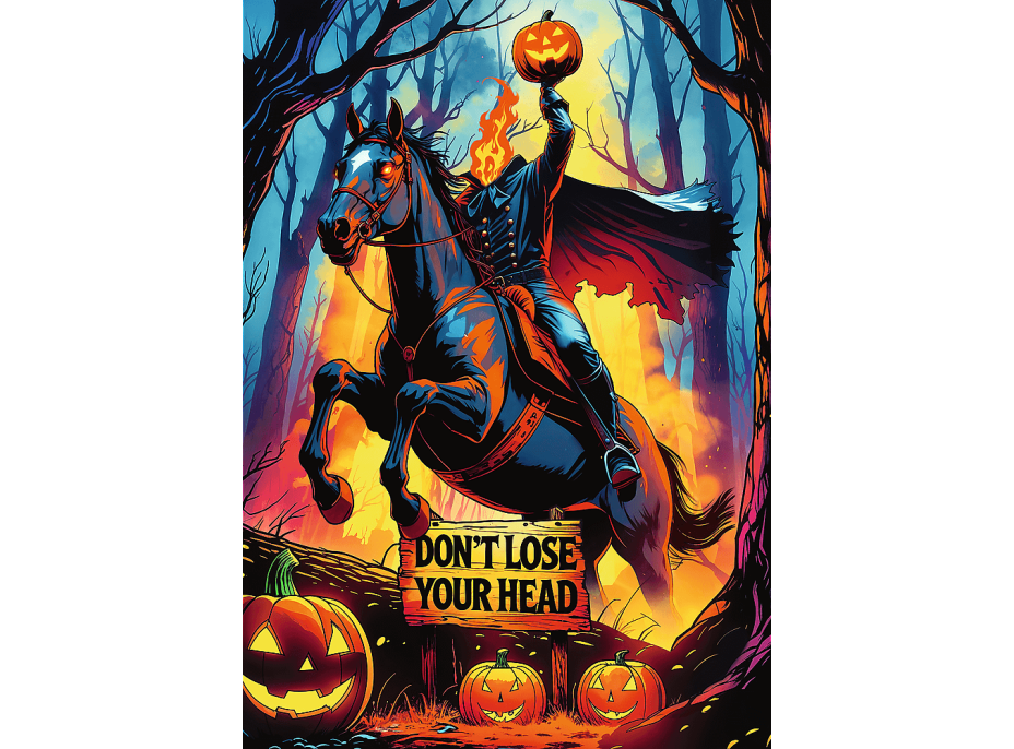 TREFL Puzzle Premium Plus Hall of Horror: Jazdec bez hlavy 1000 dielikov