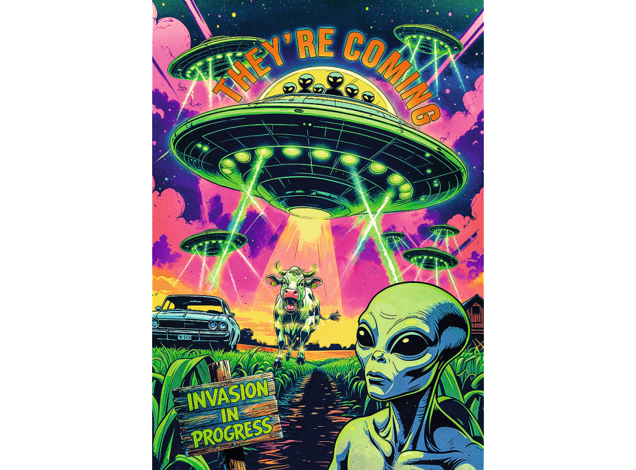 TREFL Puzzle Premium Plus Hall of Horror: UFO 1000 dielikov