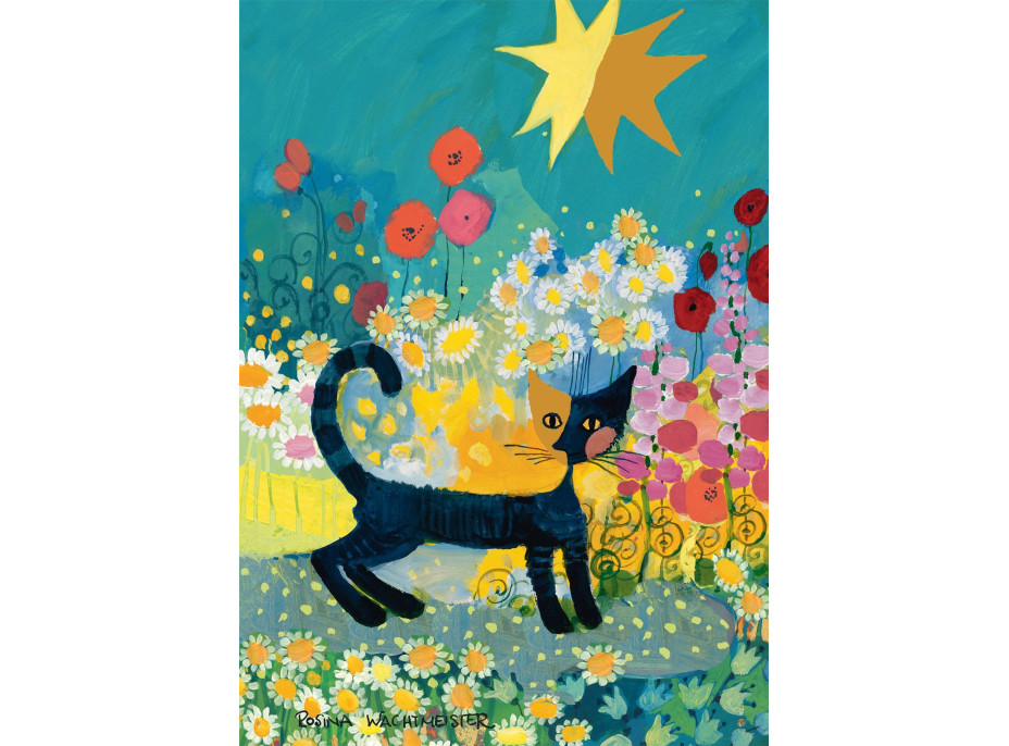 SCHMIDT Puzzle Mačka v mori kvetov 1000 dielikov