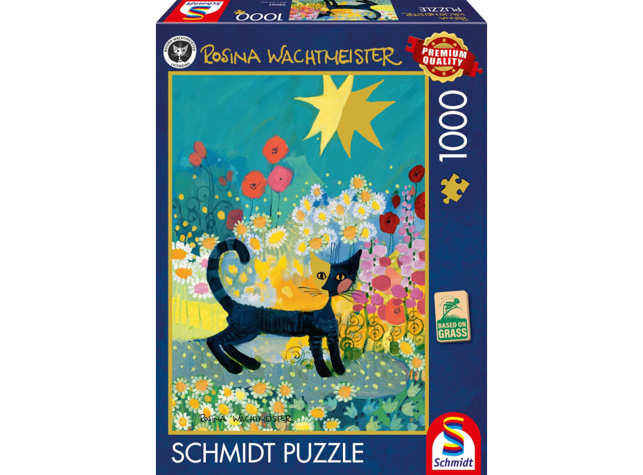 SCHMIDT Puzzle Mačka v mori kvetov 1000 dielikov