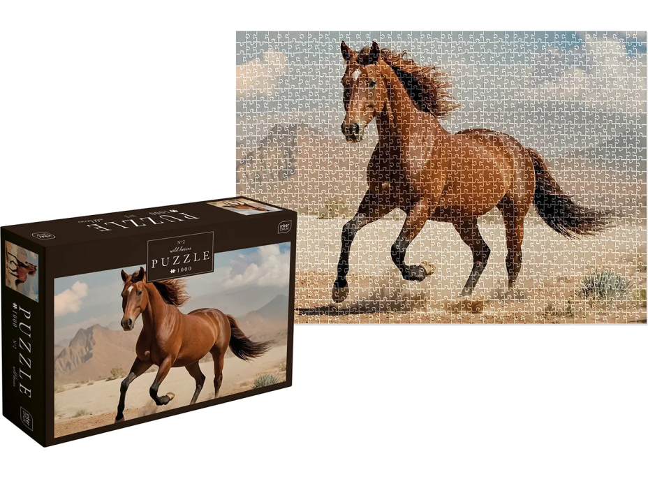 INTERDRUK Puzzle Wild Horses 2: Hnedý divoký kôň 1000 dielikov