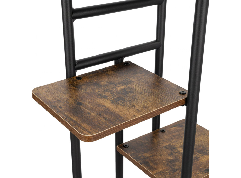 Stojan na kvety BASTIAN RUSTIC - grafitový/starený dub