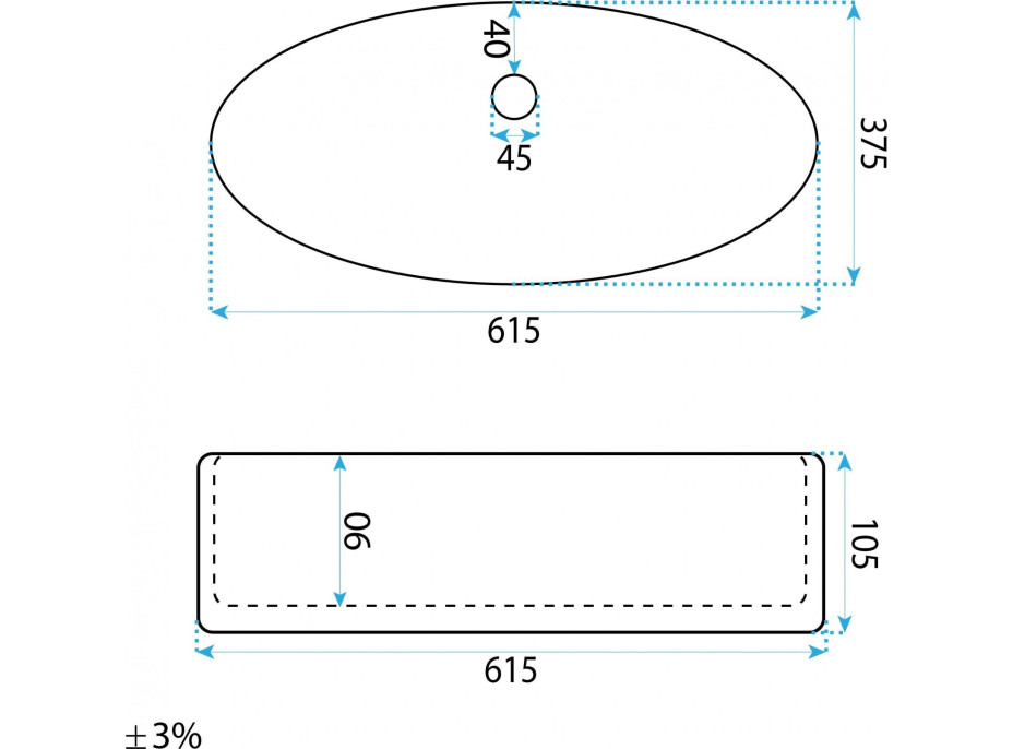 Keramické umývadlo REA ADRIANA - biele